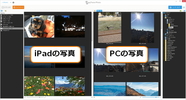 CopyTrans Photoメイン画面